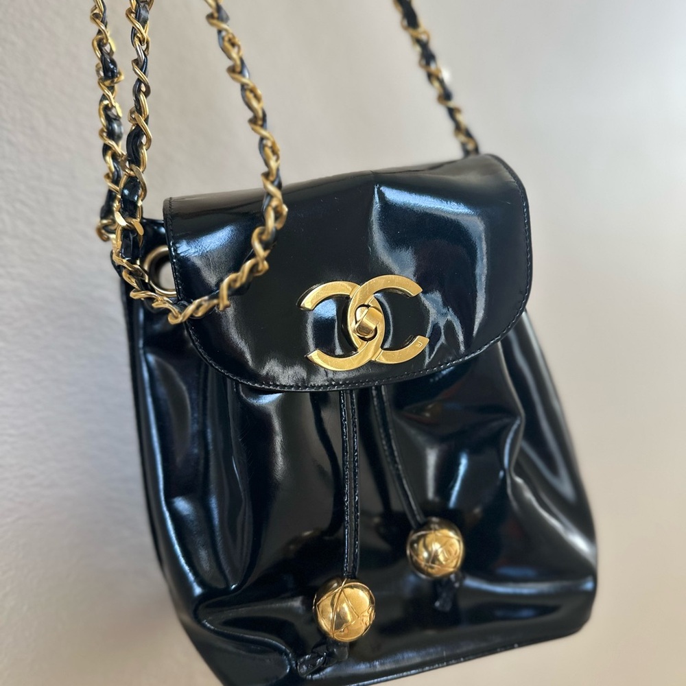 Chanel Penguin Bag Black Patent